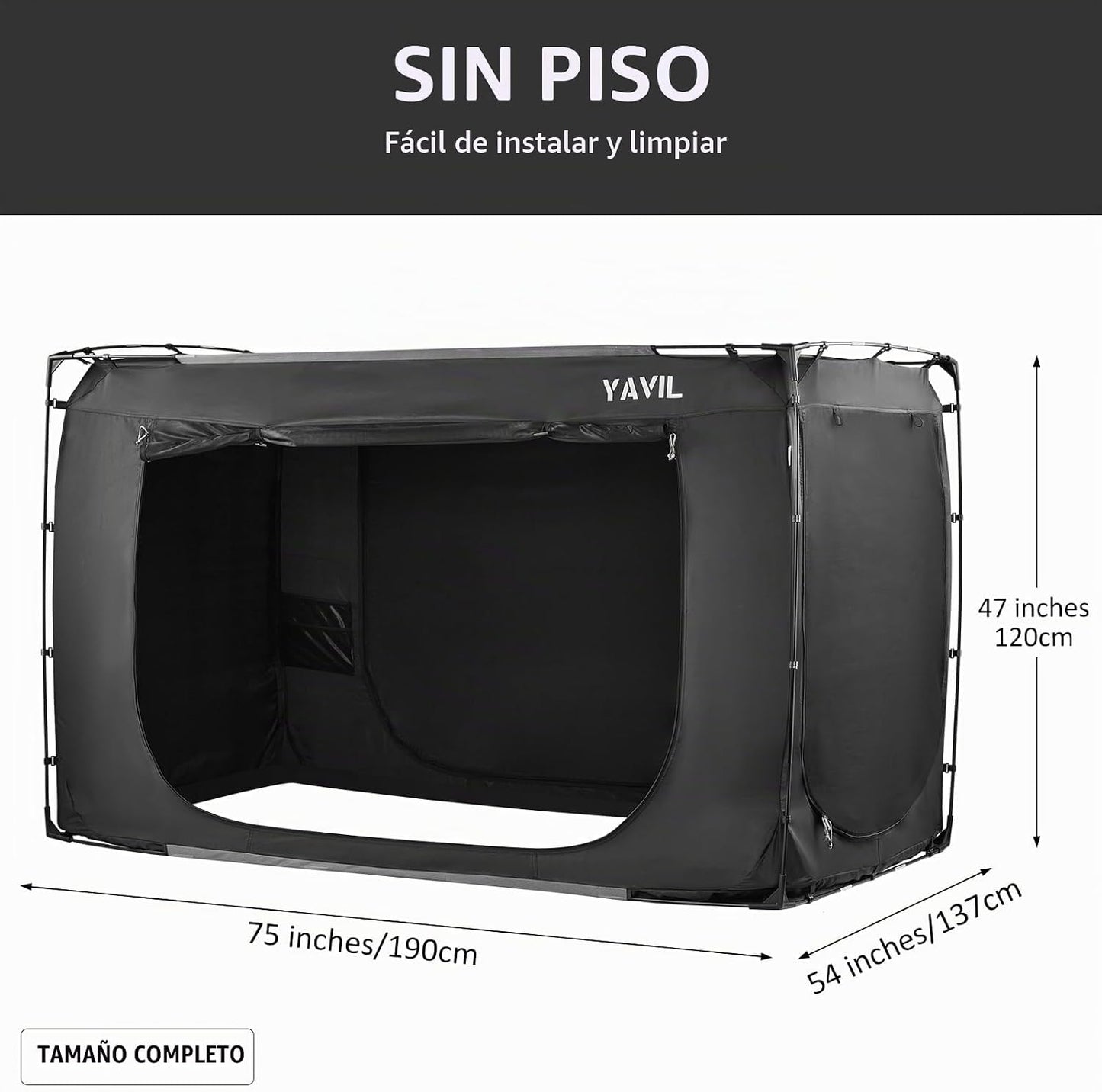 YAVIL Tienda de Cama Dosel de Cama Tamaño Completo, Tiendas Portáti...