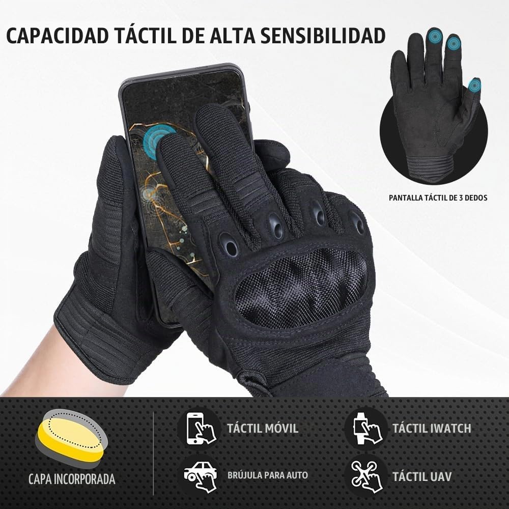 WTACTFUL Guantes tácticos para hombre y mujer, palma reforzada con...