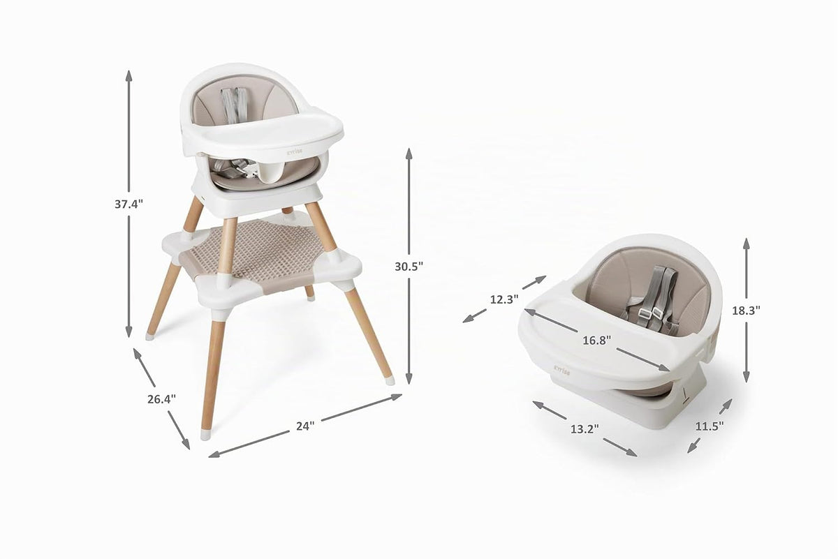 Kyrise Silla alta 5 en 1 para bebés y niños pequeños, asiento de co...