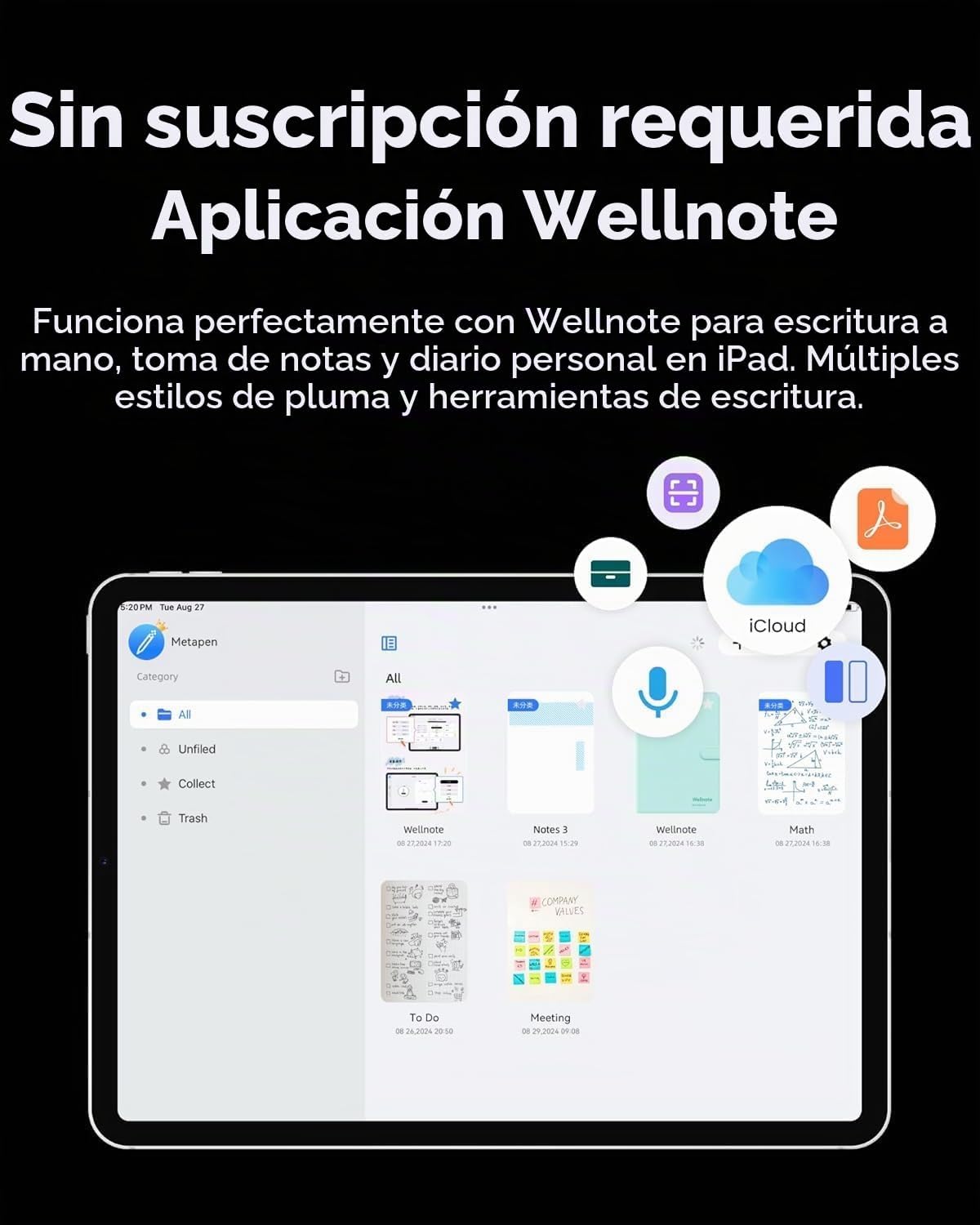 Metapen Lápiz A8 para Apple iPad 2018-2025, (carga 2 veces más rápi...