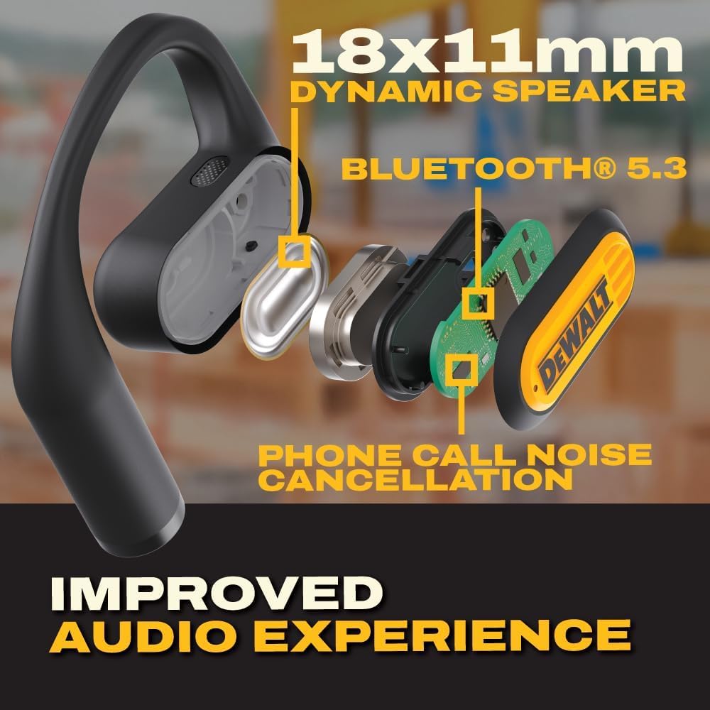 DEWALT Auriculares de Oído Abierto de Servicio Pesado, Auriculares...