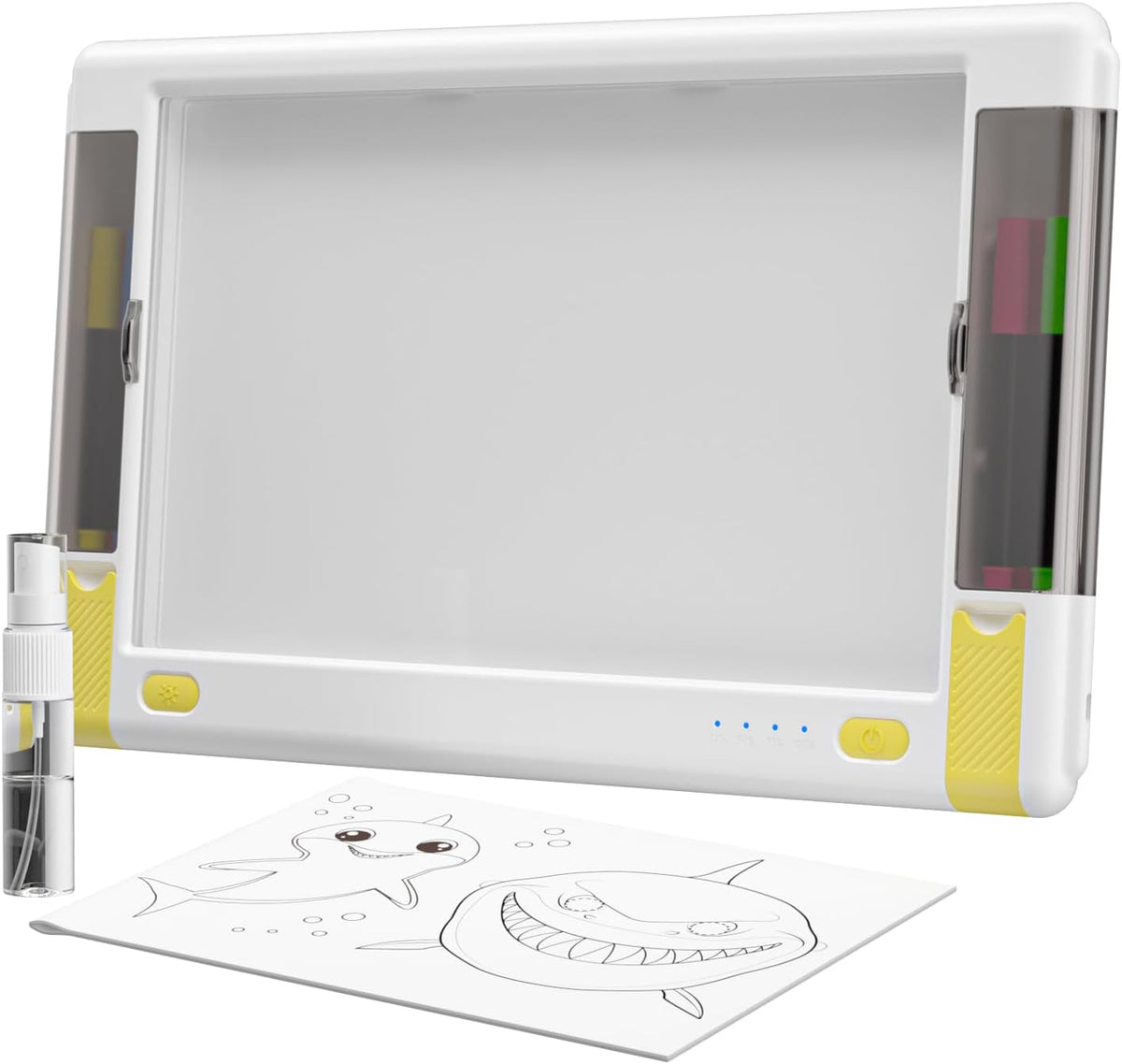 Tablero de dibujo LED recargable, 15 pulgadas, 9 modos de luz de co...