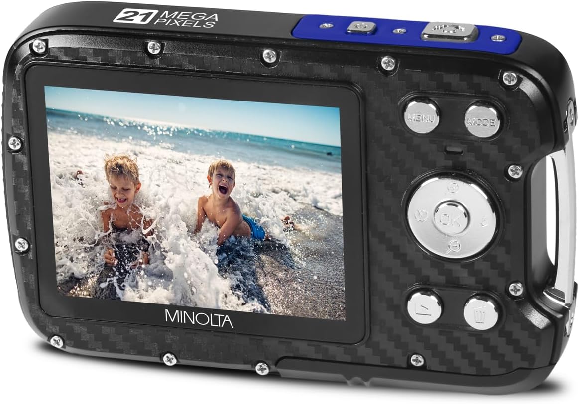 Minolta MN30WP Cámara impermeable, subacuática 16 pies, 21 MP, zoom...