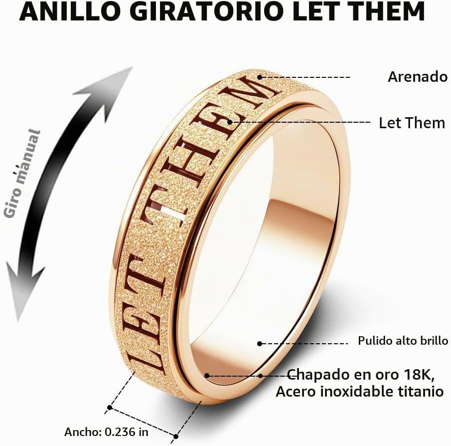 Juguetes Fidget Anillo de Ansiedad para Adultos para Mujeres: Fidge...