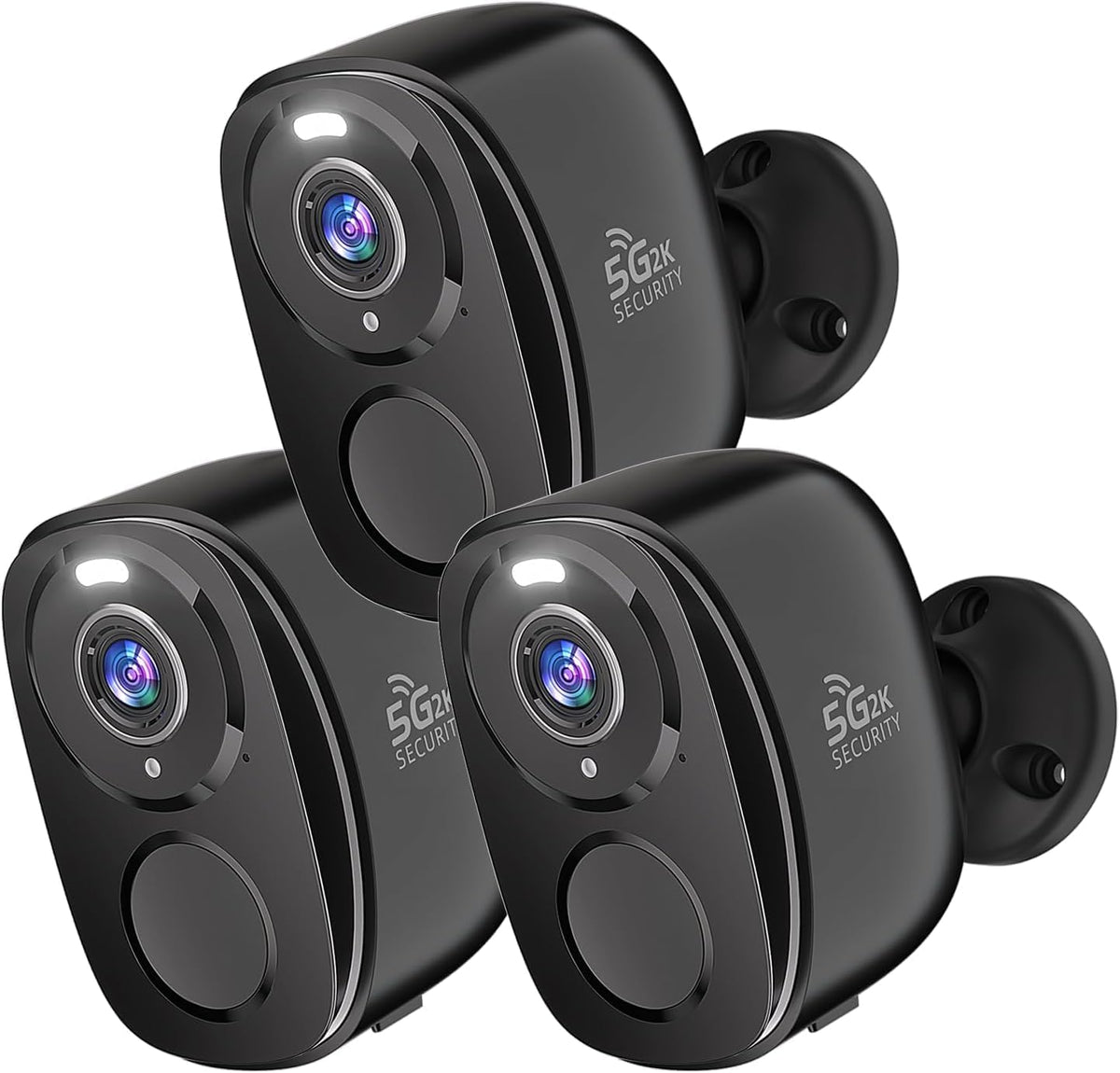 Rraycom Paquete de 3 cámaras de seguridad inalámbricas para exterio...