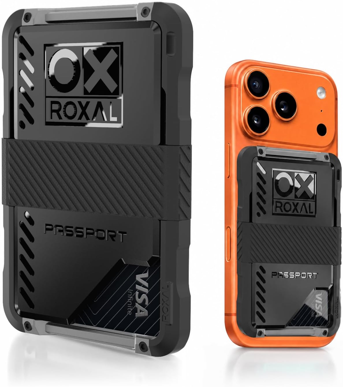 Roxal Cartera para tarjetas compatible con Passport Magsafe, Negro...