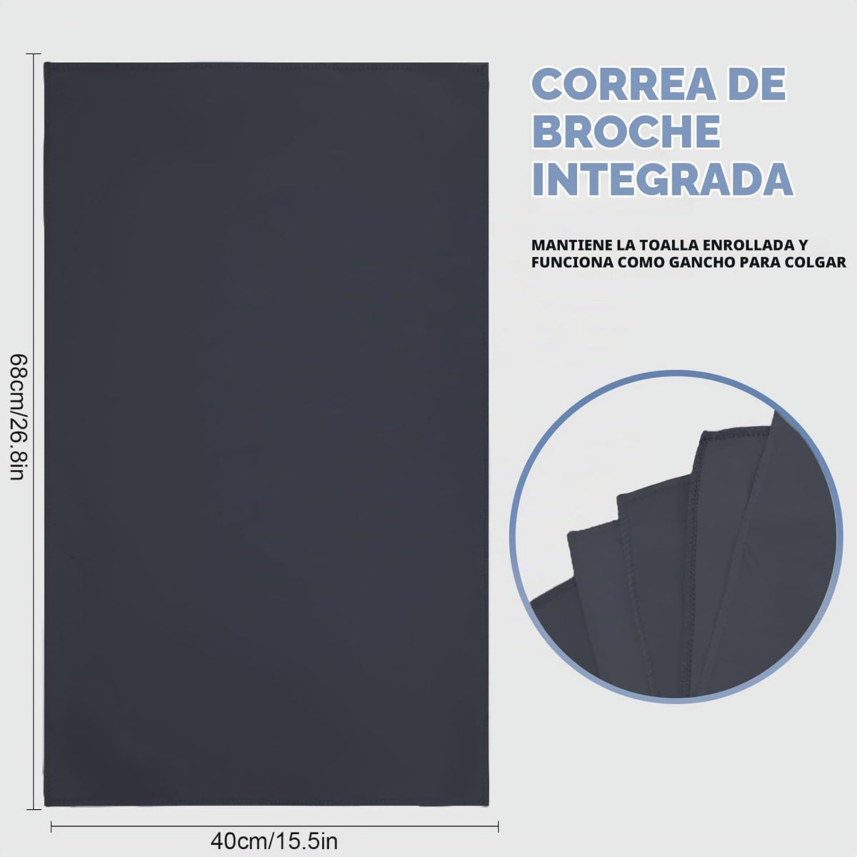 Vnoss Toallas de gimnasio de microfibra, de secado rápido, altament...