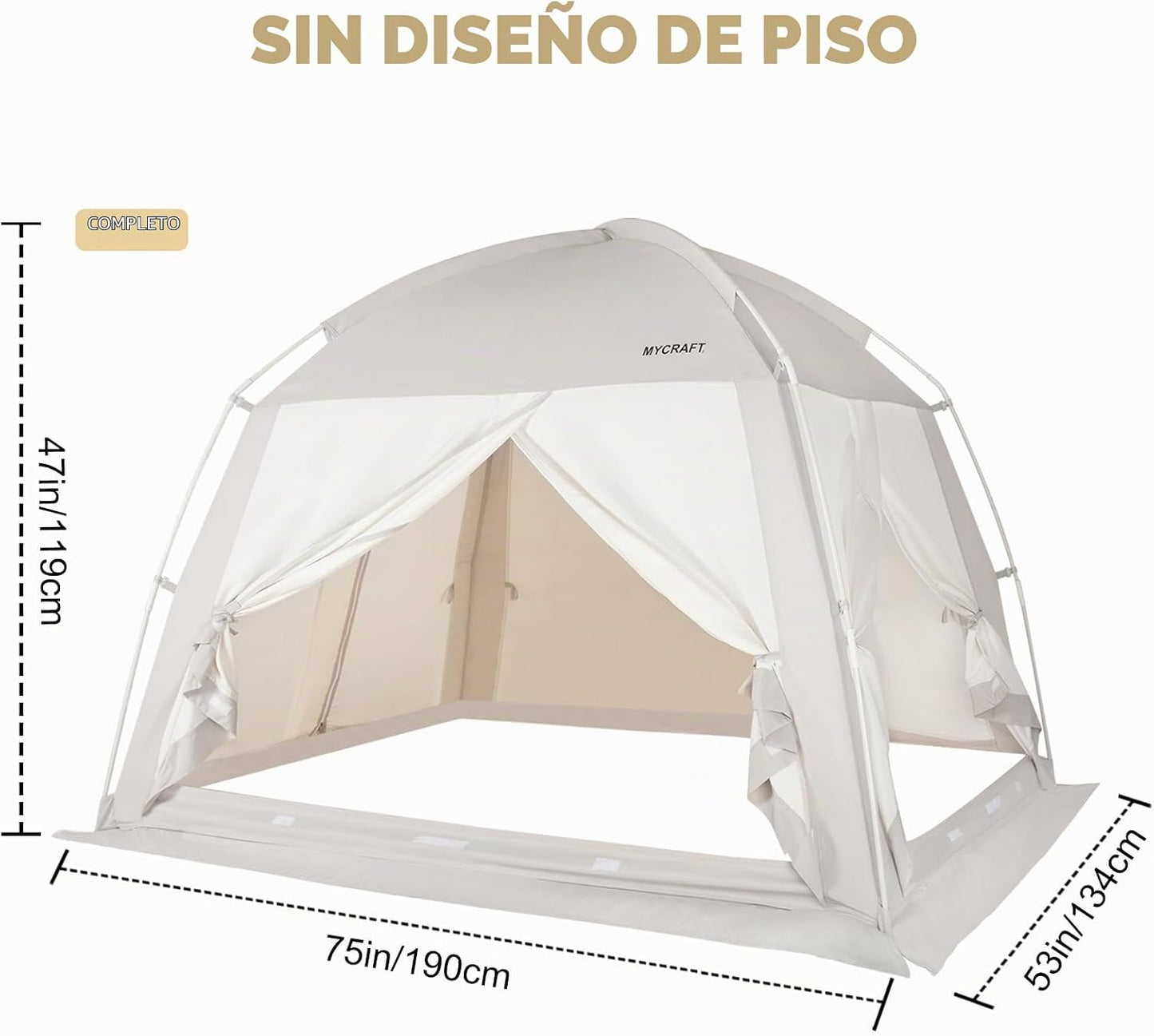 Carpas de Cama con Dosel - Carpa de Ensueño Privada para Dormir Cóm...