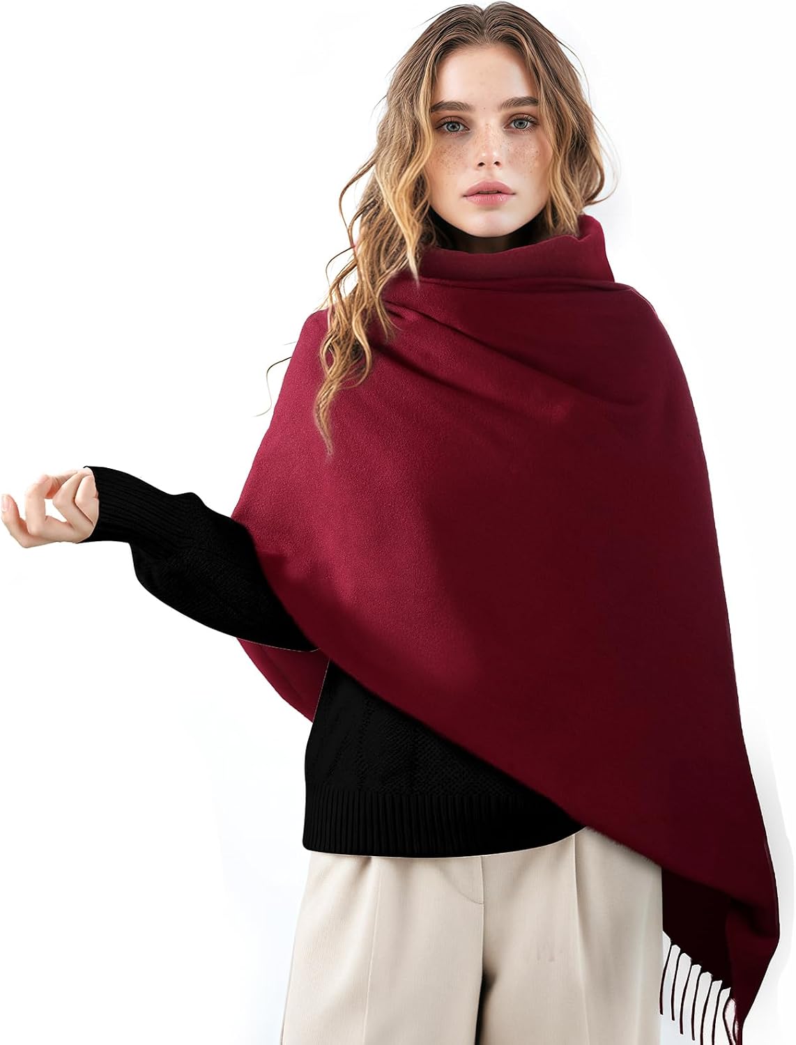 Premillow Bufanda de invierno para mujer, chal de pashmina, bufanda...