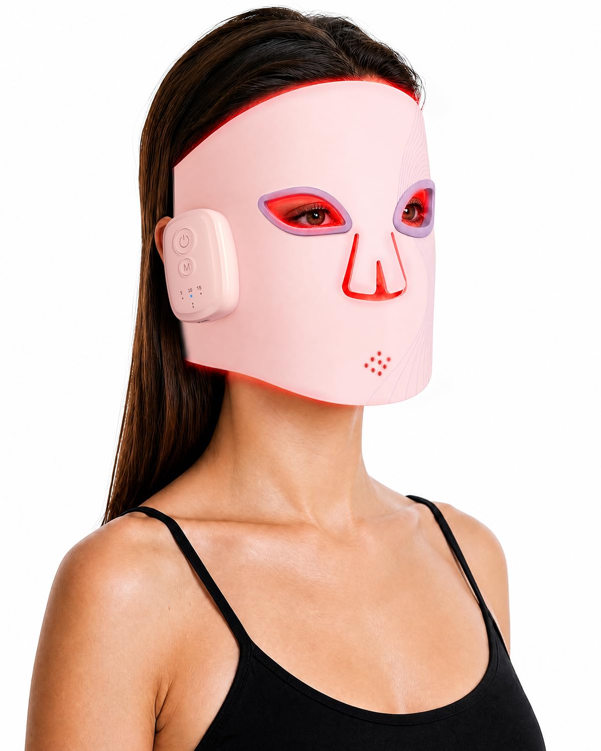 Weilisi Terapia de luz roja para la cara Máscara facial inalámbrica...