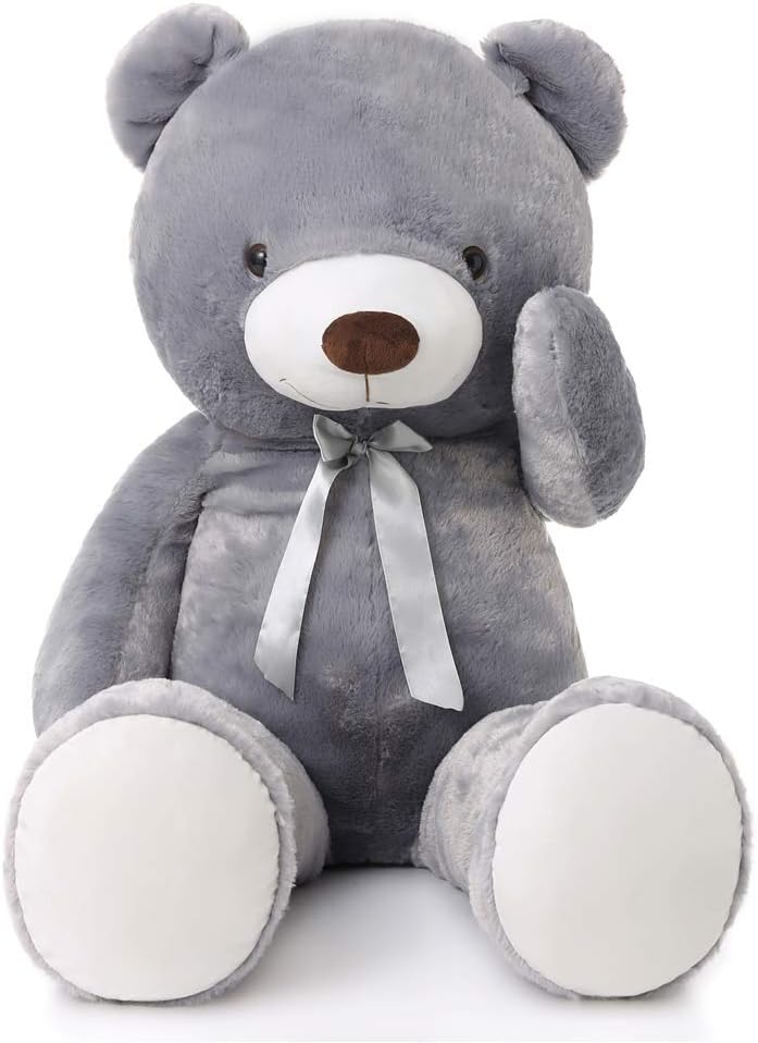 MaoGoLan Oso de peluche color gris gigante de 47 pulgadas y 4 pies,...