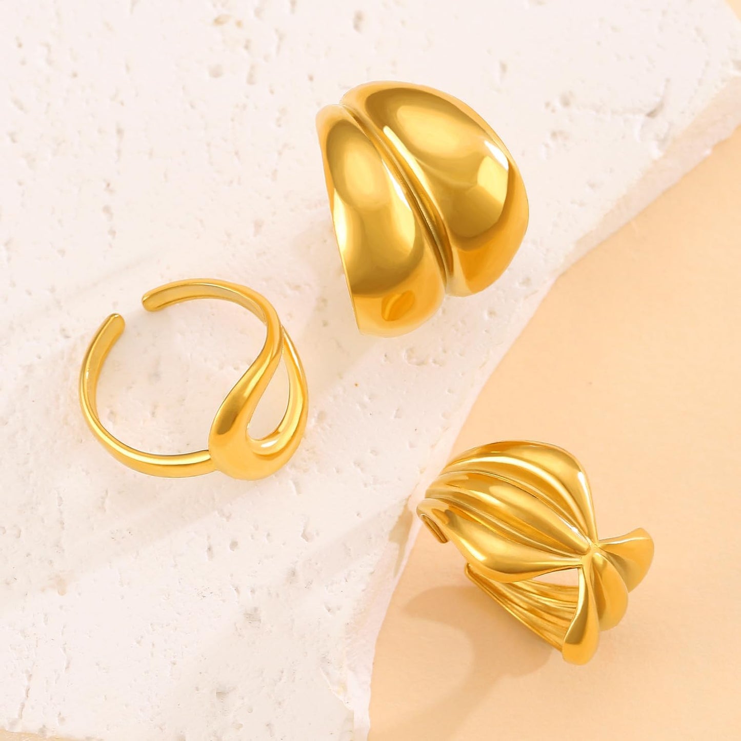 PINCHUAN Juego de 17 anillos de plata para nudillos para mujer, jue...
