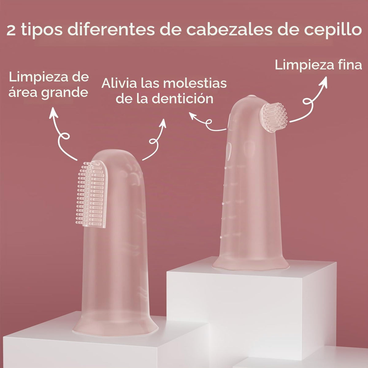 Momcozy Cepillo de Dientes de Dedo de Silicona para Bebé, Cepillo d...