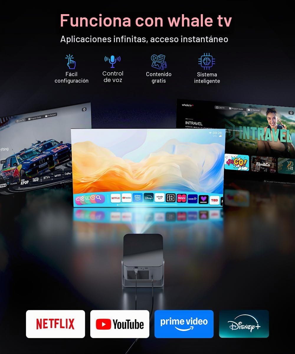 Magcubic Mini proyector con WiFi y Bluetooth, proyector inteligente...