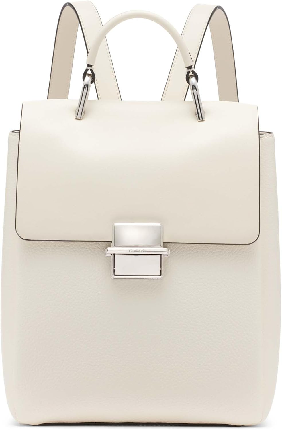 Calvin Klein Mochila con solapa de triple compartimento de clavo, q...