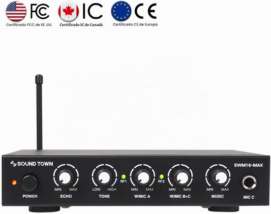Sound Town Sistema mezclador de karaoke con micrófono inalámbrico c...