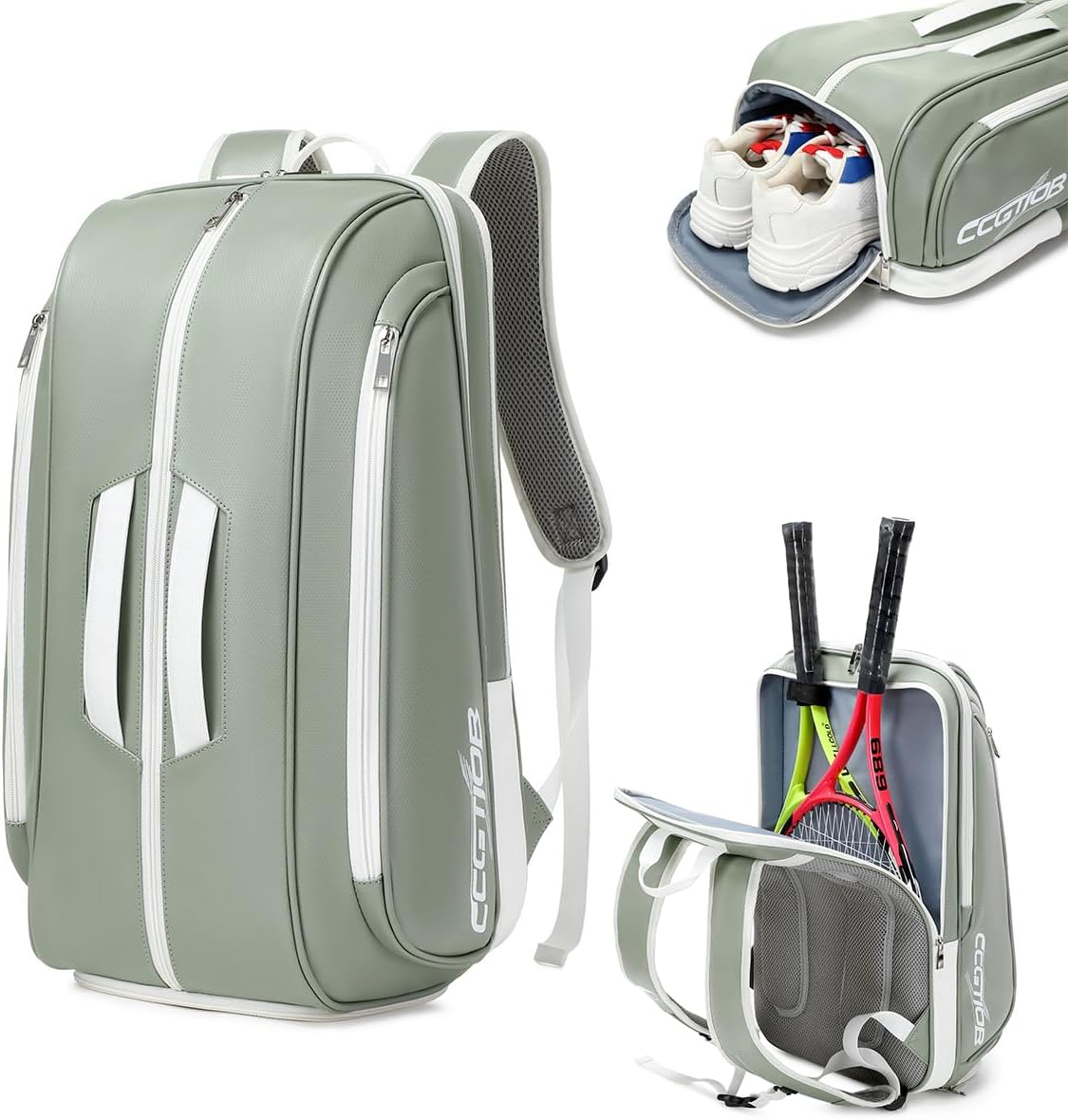 CCGTIOR Bolsa para Raqueta De Tenis Mochila Pickleball Padel con Co...