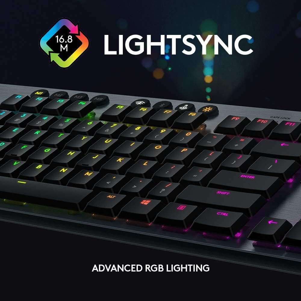 Logitech G 915 LIGHTSPEED Teclado mecánico inalámbrico RGB para jue...