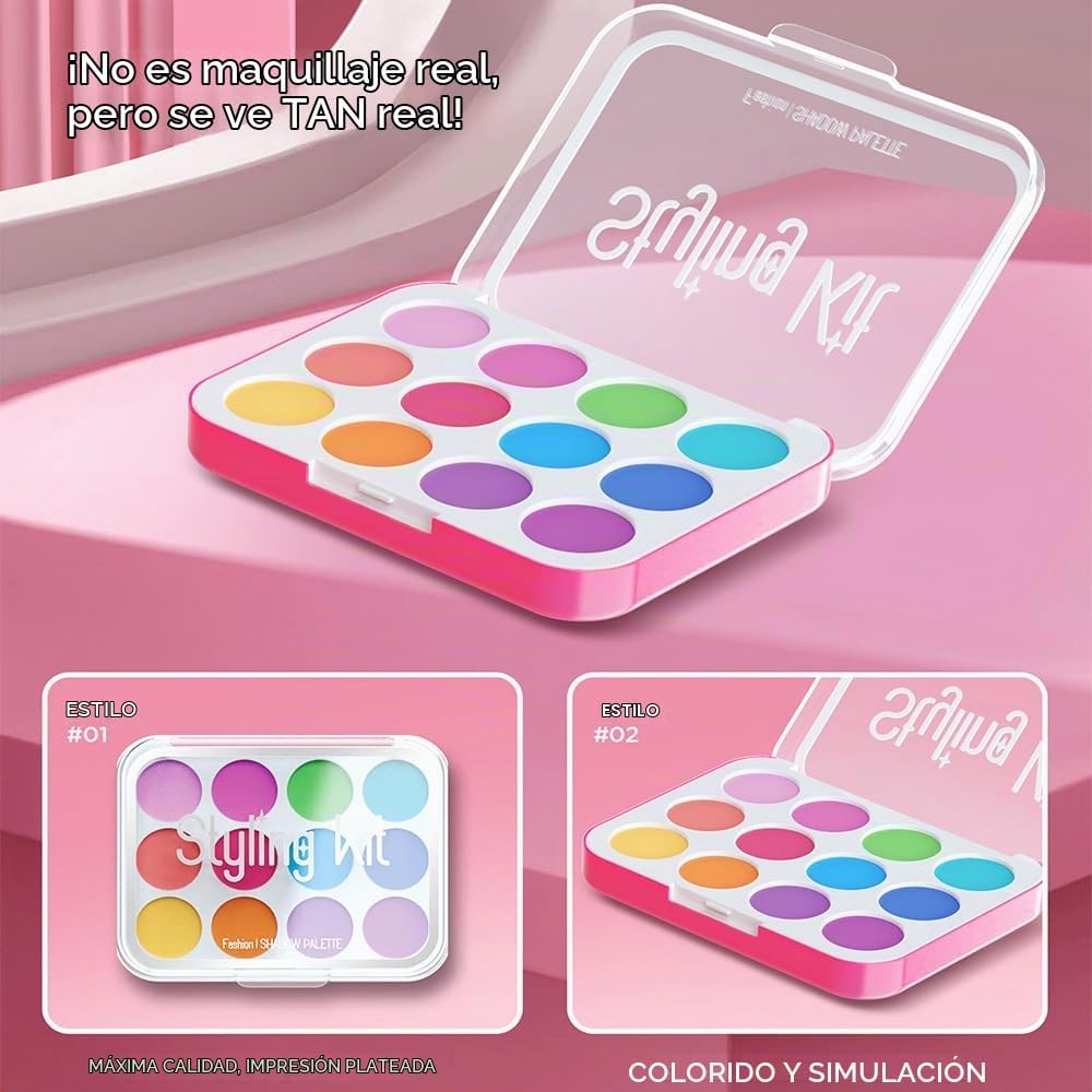 Kit de maquillaje de juguete para niñas, juego de cosméticos de 11...