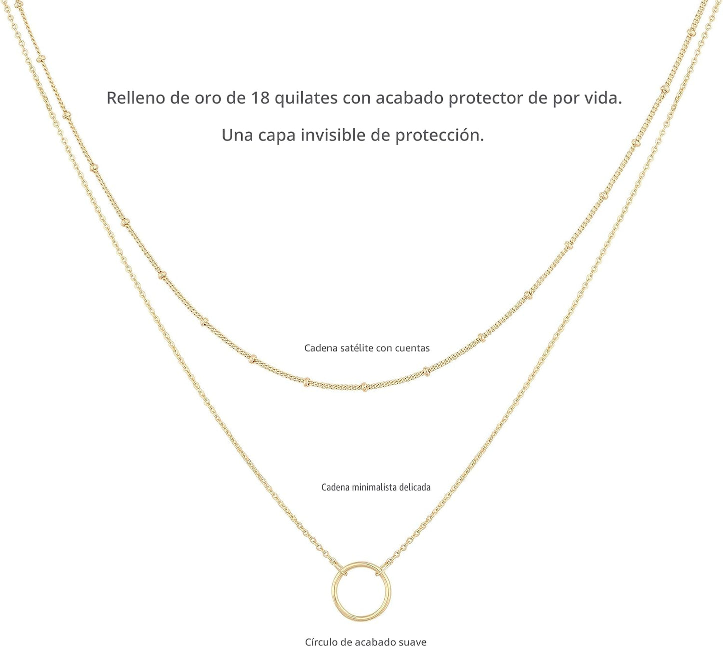 MEVECCO - Collar escalonado con dije de corazón, hecho a mano, chap...