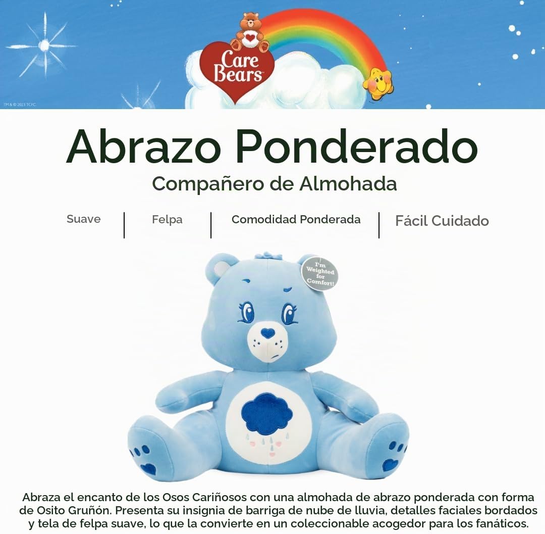 Franco Calm Care Bears Grumpy Bear Bedding - Ropa de cama súper sua...