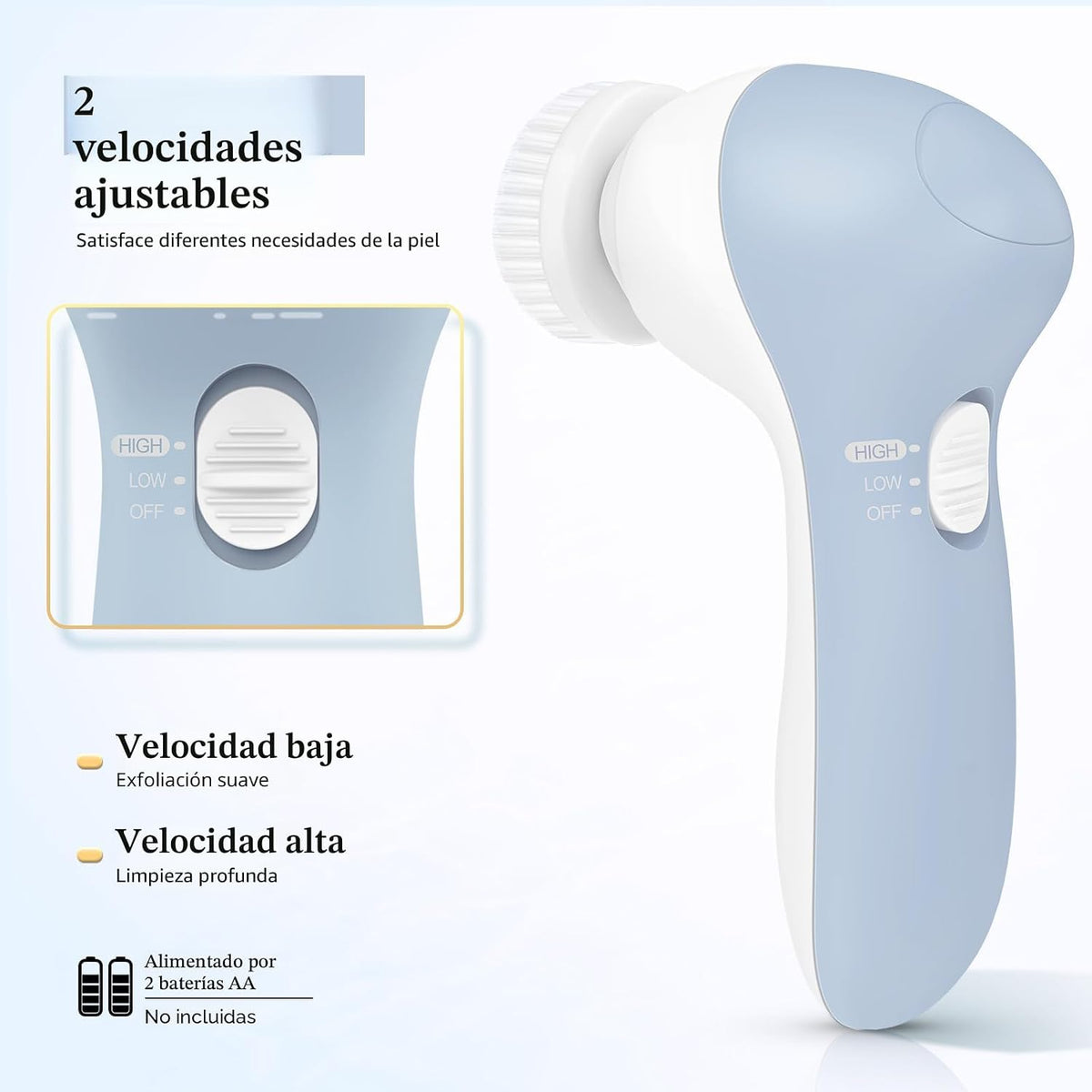 COSLUS Cepillo de Limpieza Facial de Silicona: Dispositivo de Masaj...