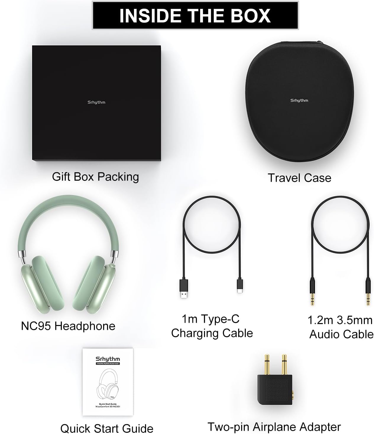 Srhythm NiceComfort 95 Auriculares híbridos con cancelación de ruid...