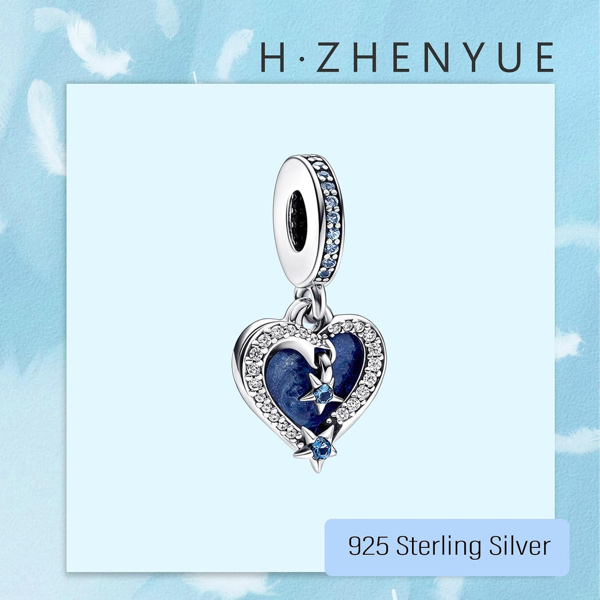 H.ZHENYUE Dijes de plata esterlina 925 con diseño de personaje de p...