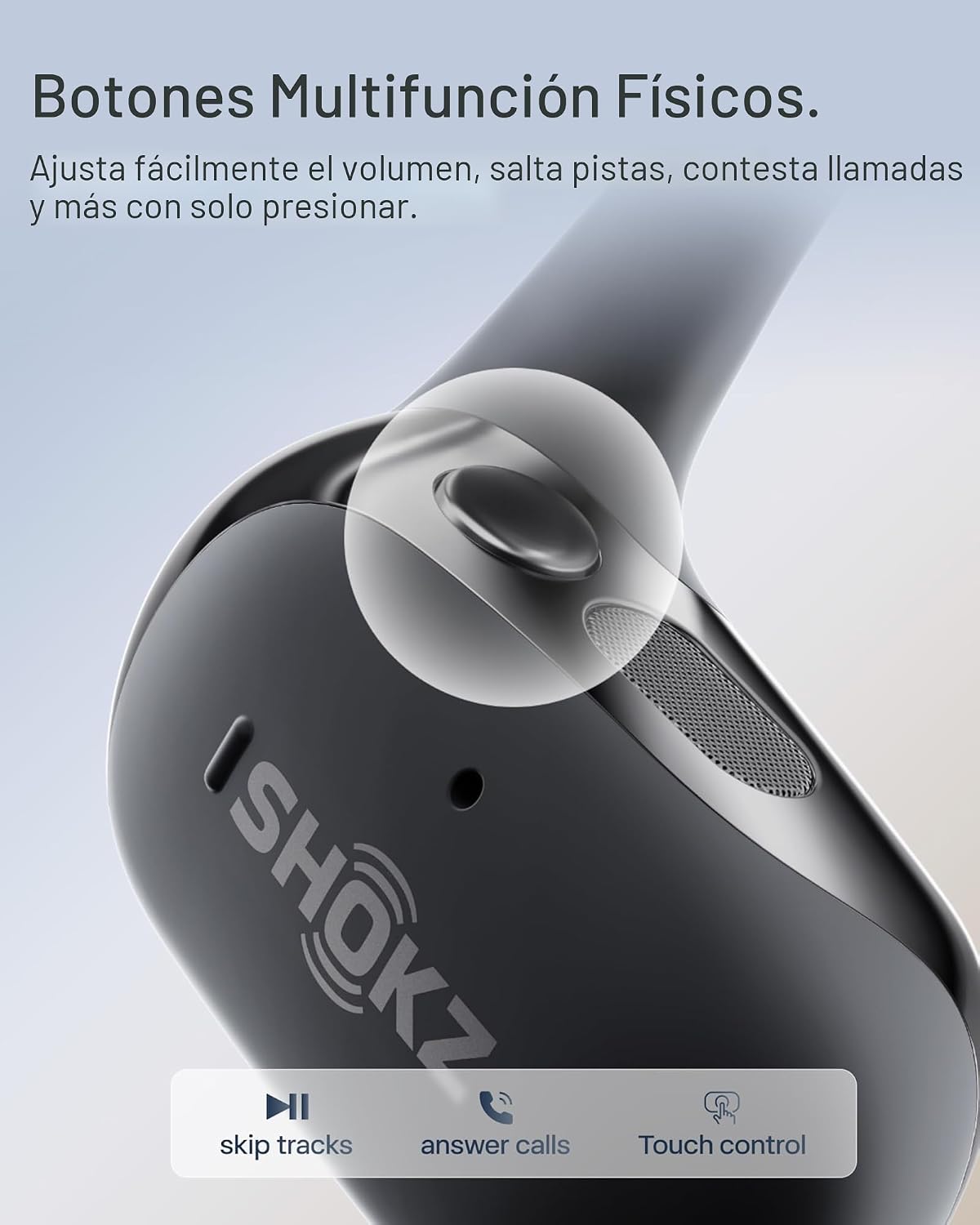 SHOKZ Nuevos auriculares OpenFit 2+ de oreja abierta, habilitados p...