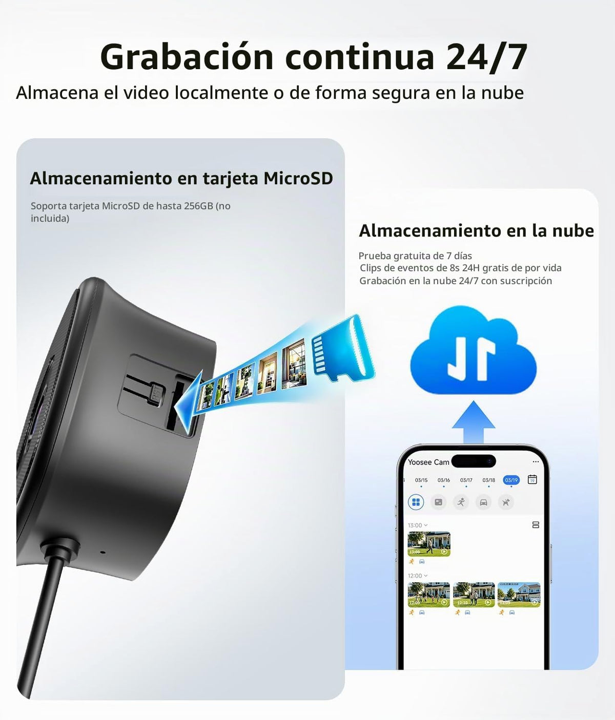 MISECU Cámara de ventana 2K sin taladro, cámaras interiores para se...