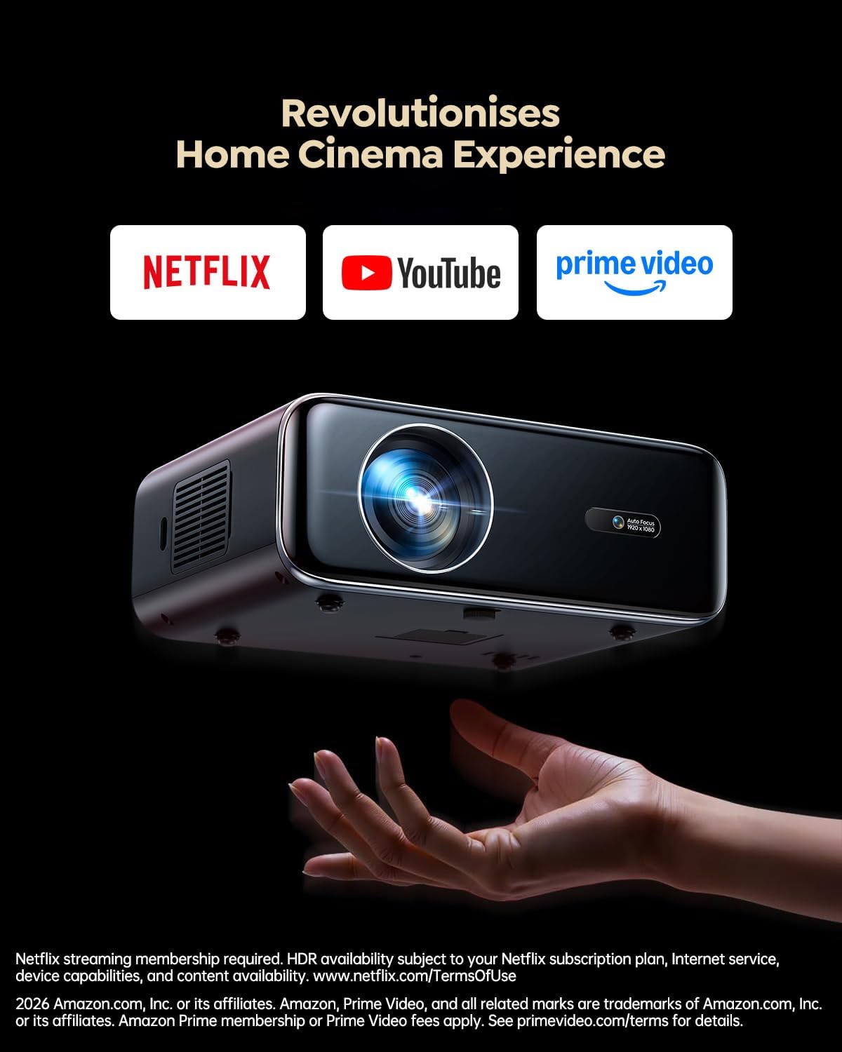 [Aplicaciones integradas\/soporte 4K] Proyector inteligente para ex...
