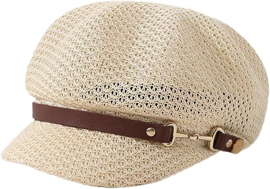 Gorra de periódico ligera de moda boina transpirable de malla para...