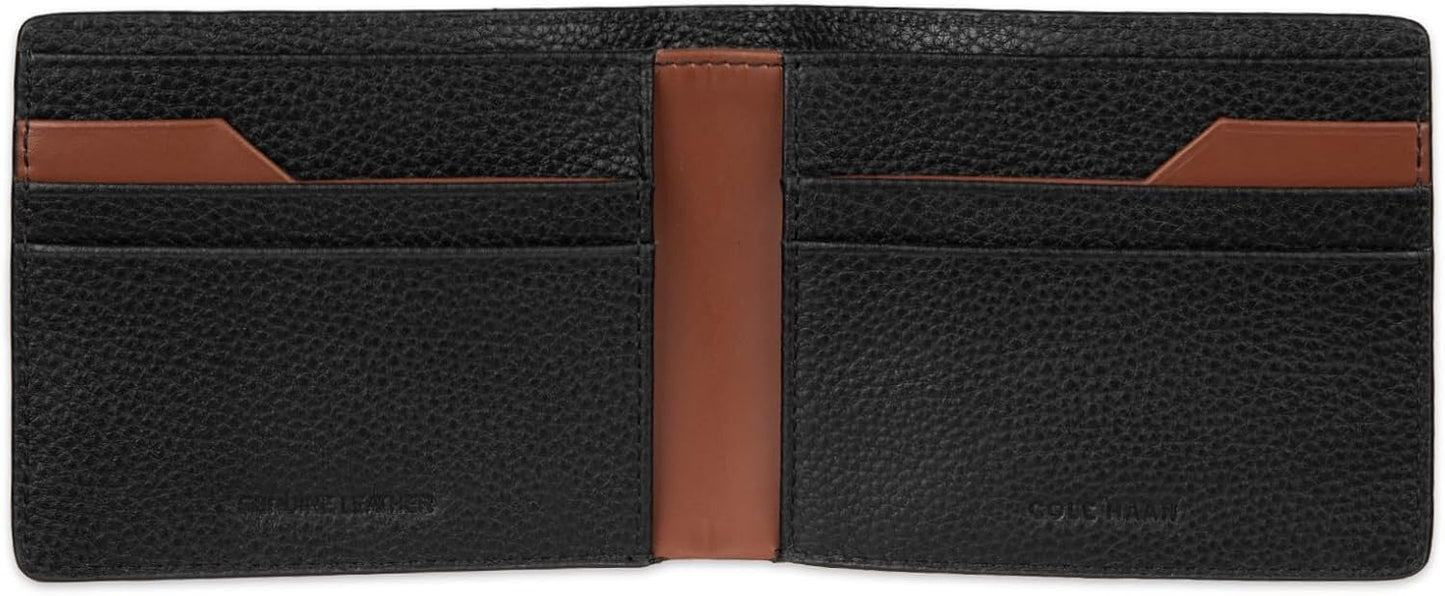 Cartera de cuero RFID para hombre de Cole Haan, plegable diaria