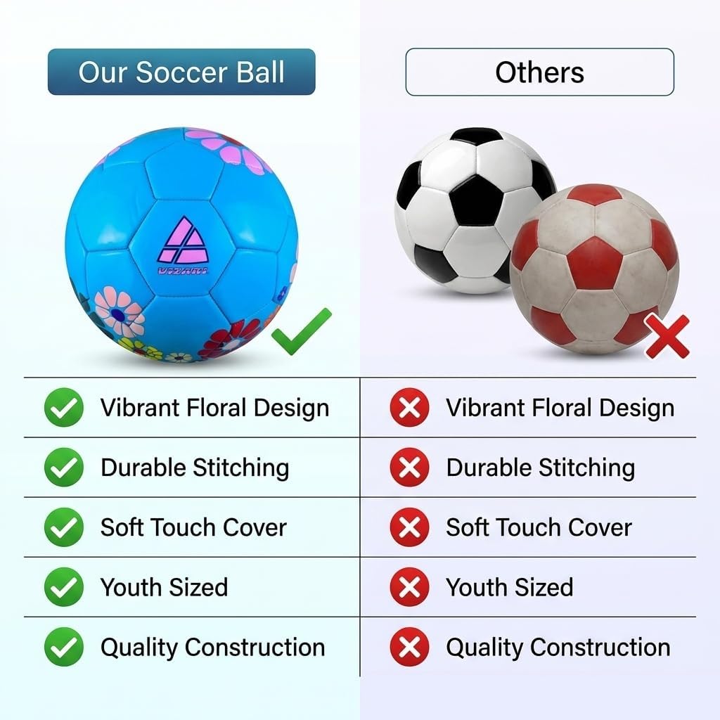 Balón de fútbol Vizari con flores