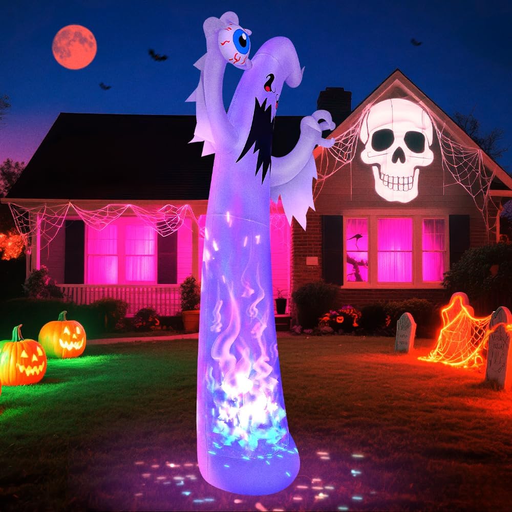 Inflables gigantes de Halloween de 12 pies, decoraciones de fantasm...