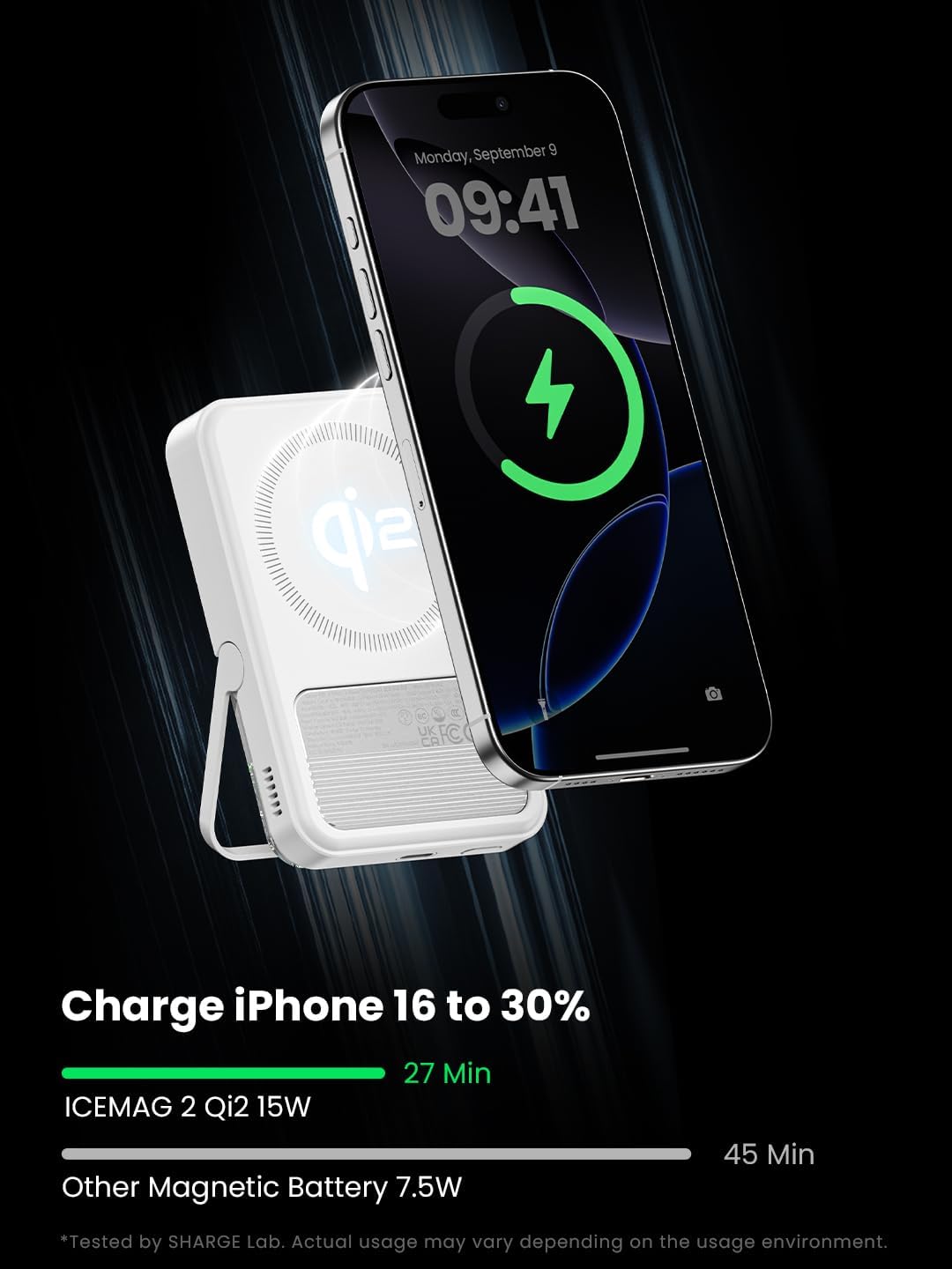 sharge para MagSafe Power Bank Qi2 15W 10000mAh cargador portátil m...