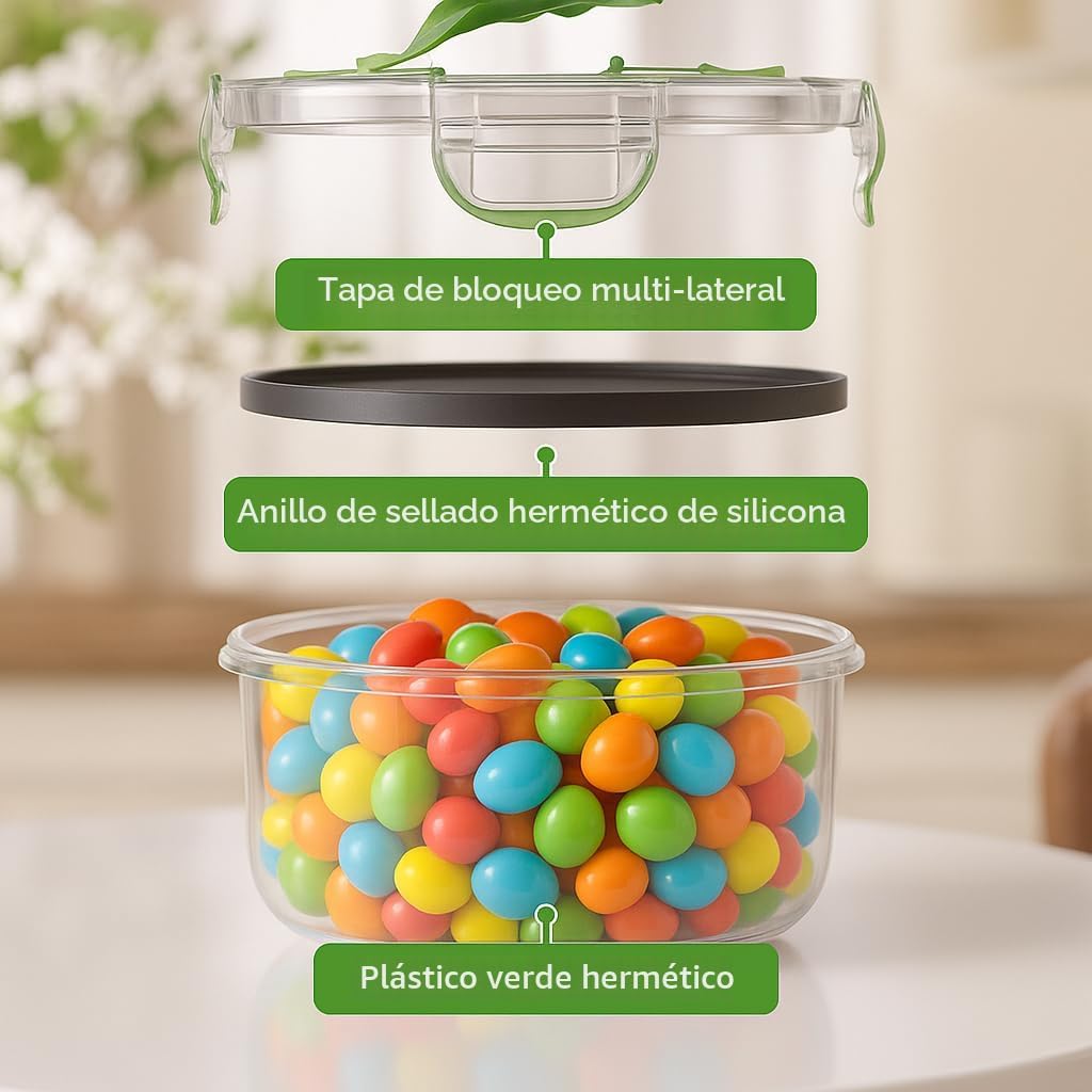 RockBerry 50 Piezas Recipientes Grandes de Almacenamiento de Alimen...