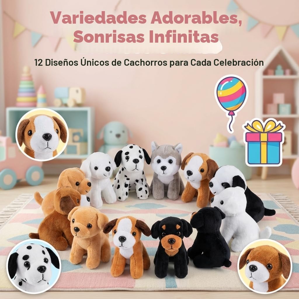 Bedwina Cachorros de peluche \u2013 (paquete de 36) animales de pel...