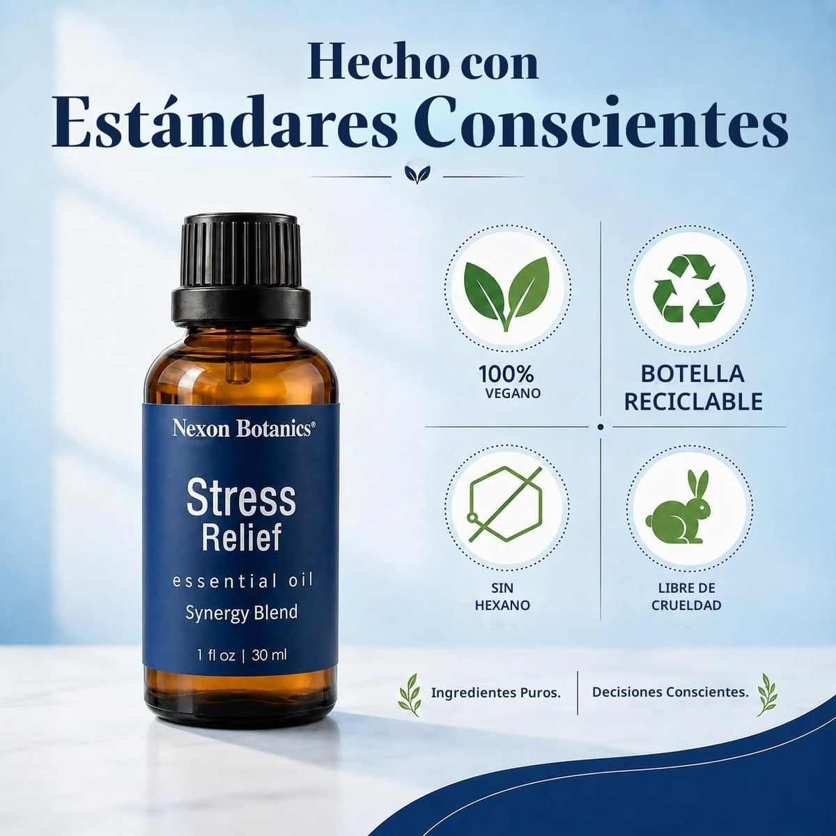 Mezcla de aceite esencial para aliviar el estrés 30 ml - Aceite ese...