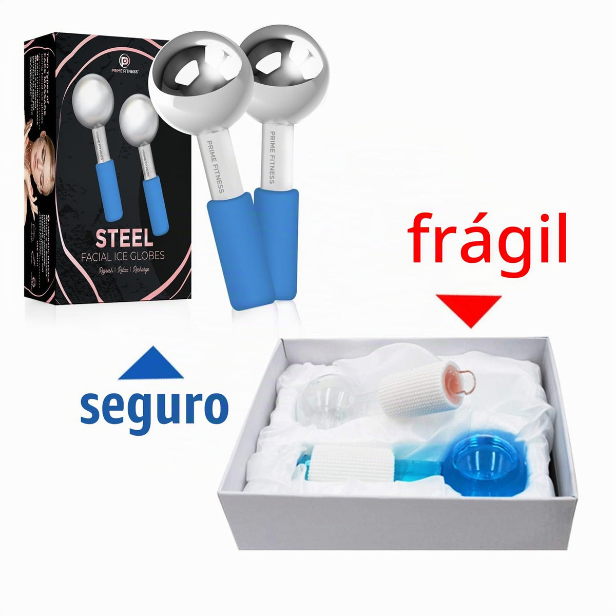 Globos de hielo para faciales | Rodillo de enfriamiento de acero ir...