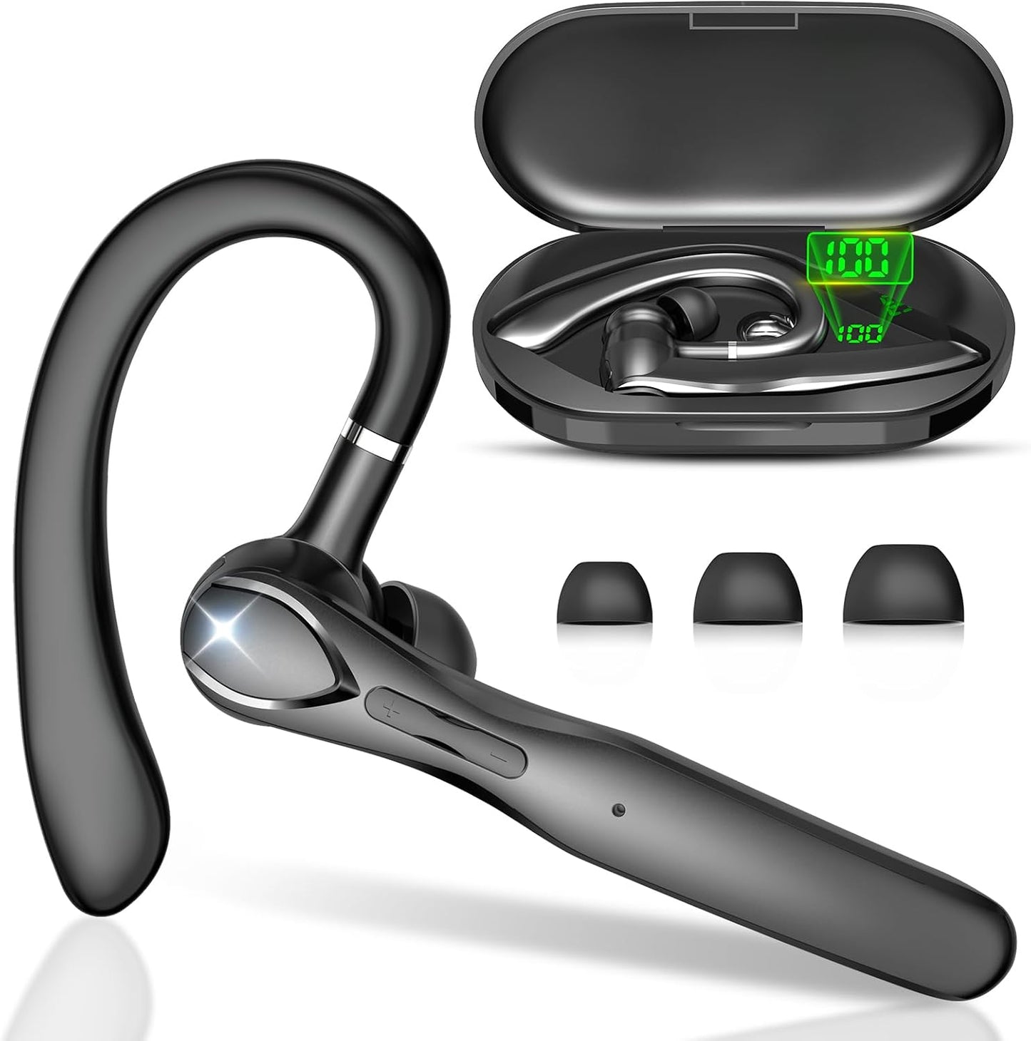 Sisism Auriculares Bluetooth, auriculares inalámbricos con micrófon...