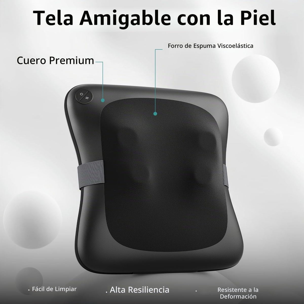 Masajeador de espalda inalámbrico Nekteck con calor para aliviar el...
