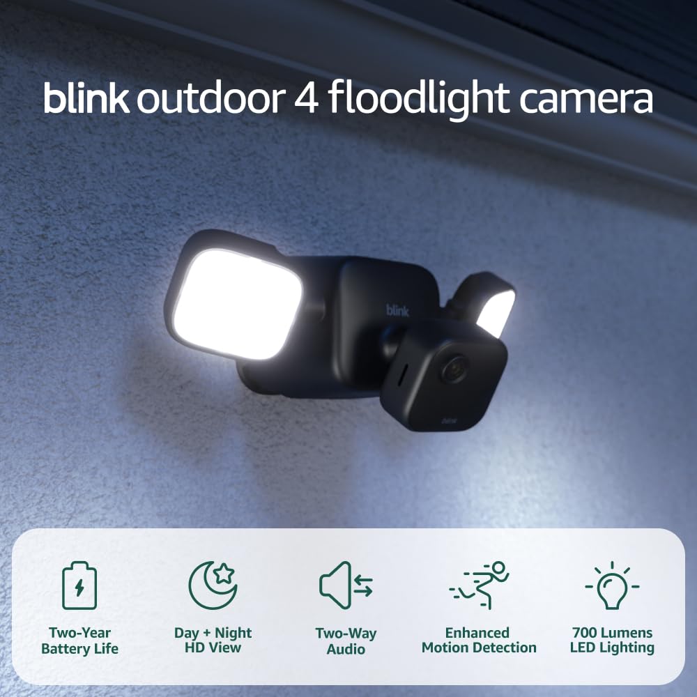 Cámara Blink Outdoor 4 Floodlight: cámara de seguridad inteligente...