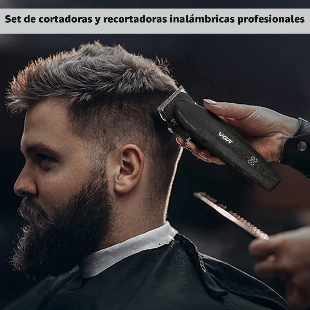 VGR 640S3 Kit Profesional de Corte de Cabello 3 en 1, 9000RPM Corta...