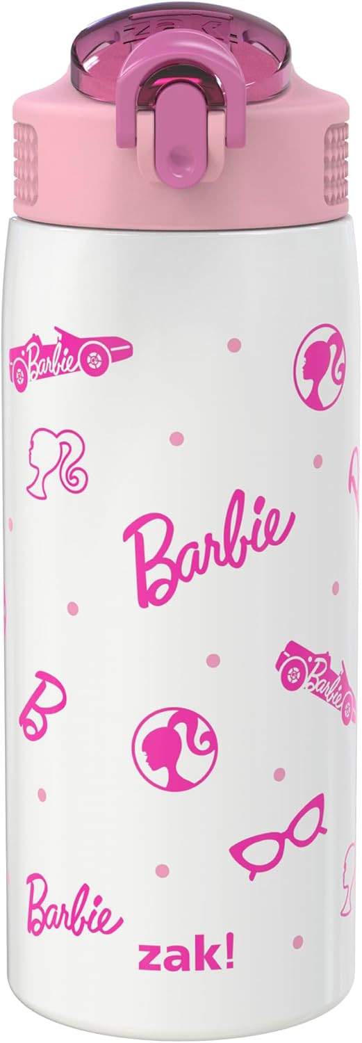 Zak Designs Barbie Porter - Botella de agua para viajes y en casa,...