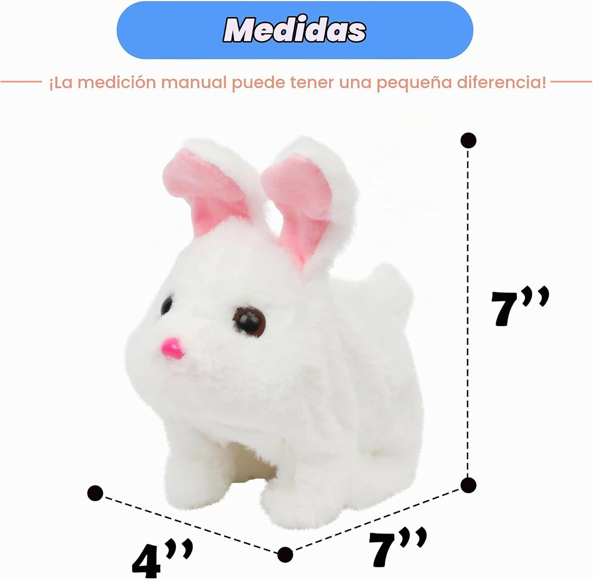 Hopearl Hopping Chubby Rabbit - Juguete de Mascota Electrónica Inte...