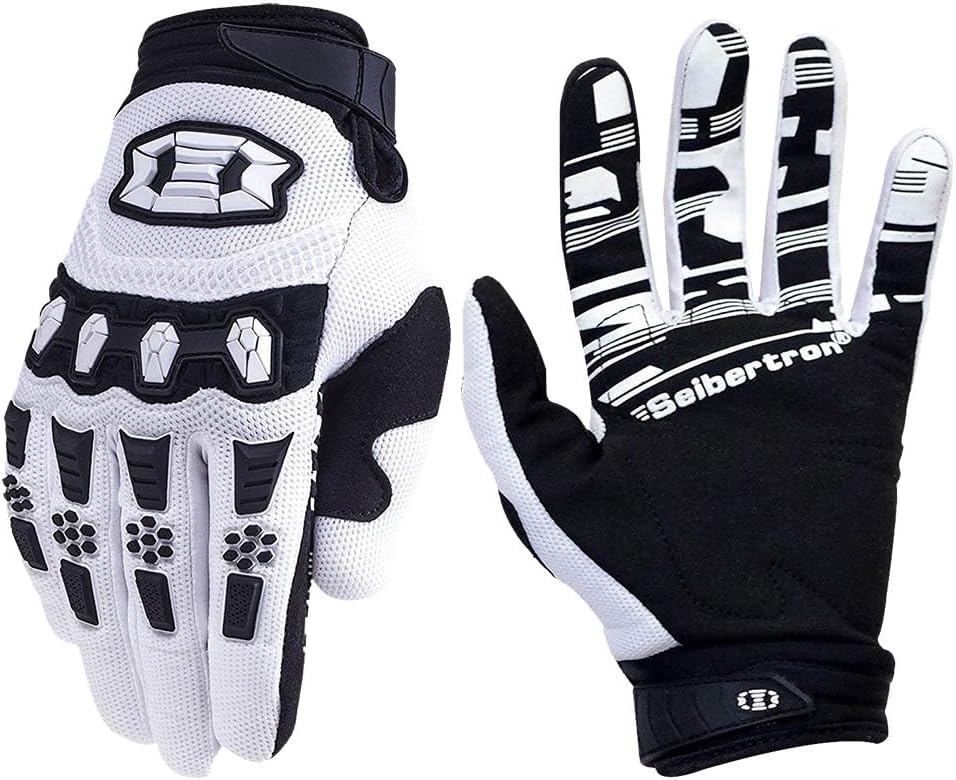 Seibertron - Guantes unisex para bicicleta BMX MX ATV MTB, guantes...