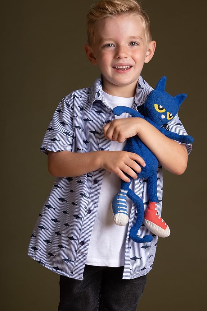 Gato de peluche "Pete el gato", de Merry Makers, Azul