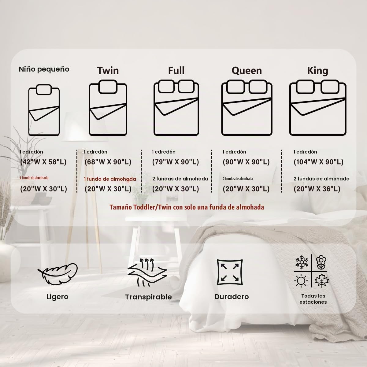Homewish Juego de edredón para niños con estampado de leopardo, tam...