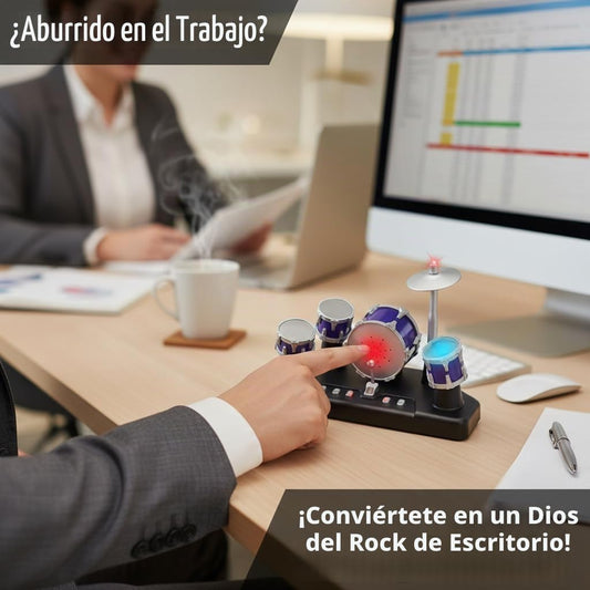 Juego de Tambor de Dedo Electrónico Mini Desktop Pequeño Juego de N...